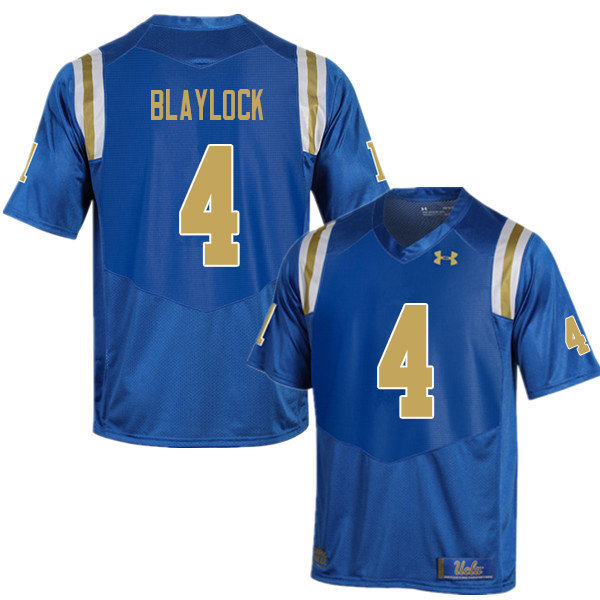 Men #4 Stephan Blaylock UCLA Bruins College Football Jerseys Sale-Blue